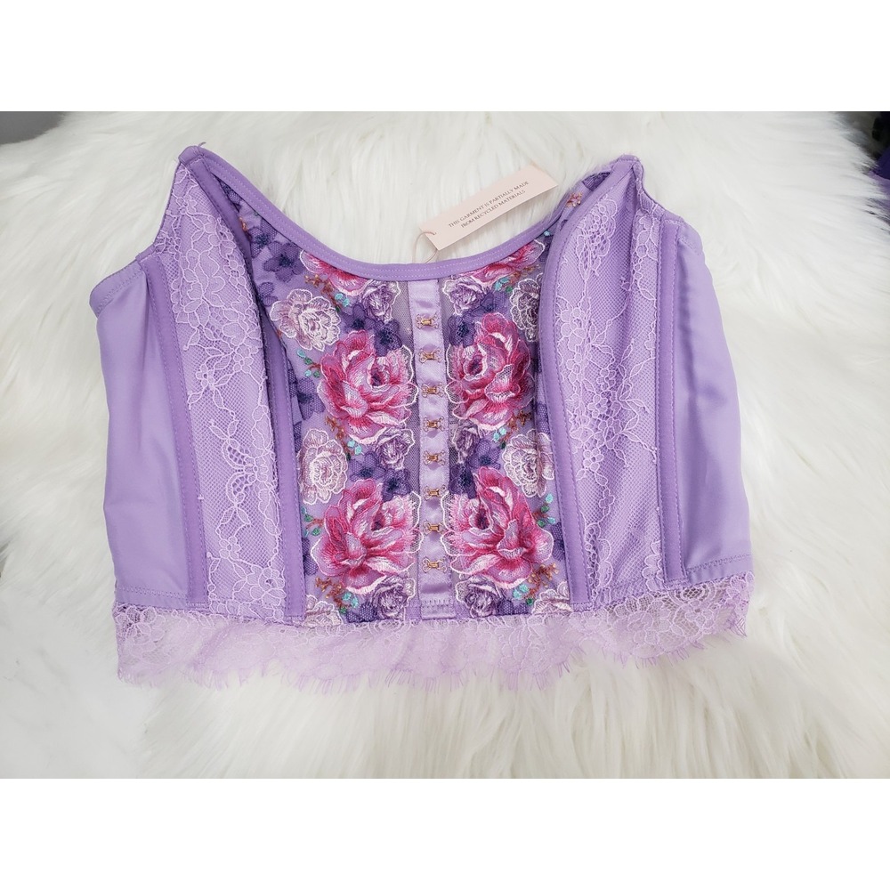 NEW Victoria's Secret Dream Angels Floral Embroidered‎ Strapless Corset Top M-DD